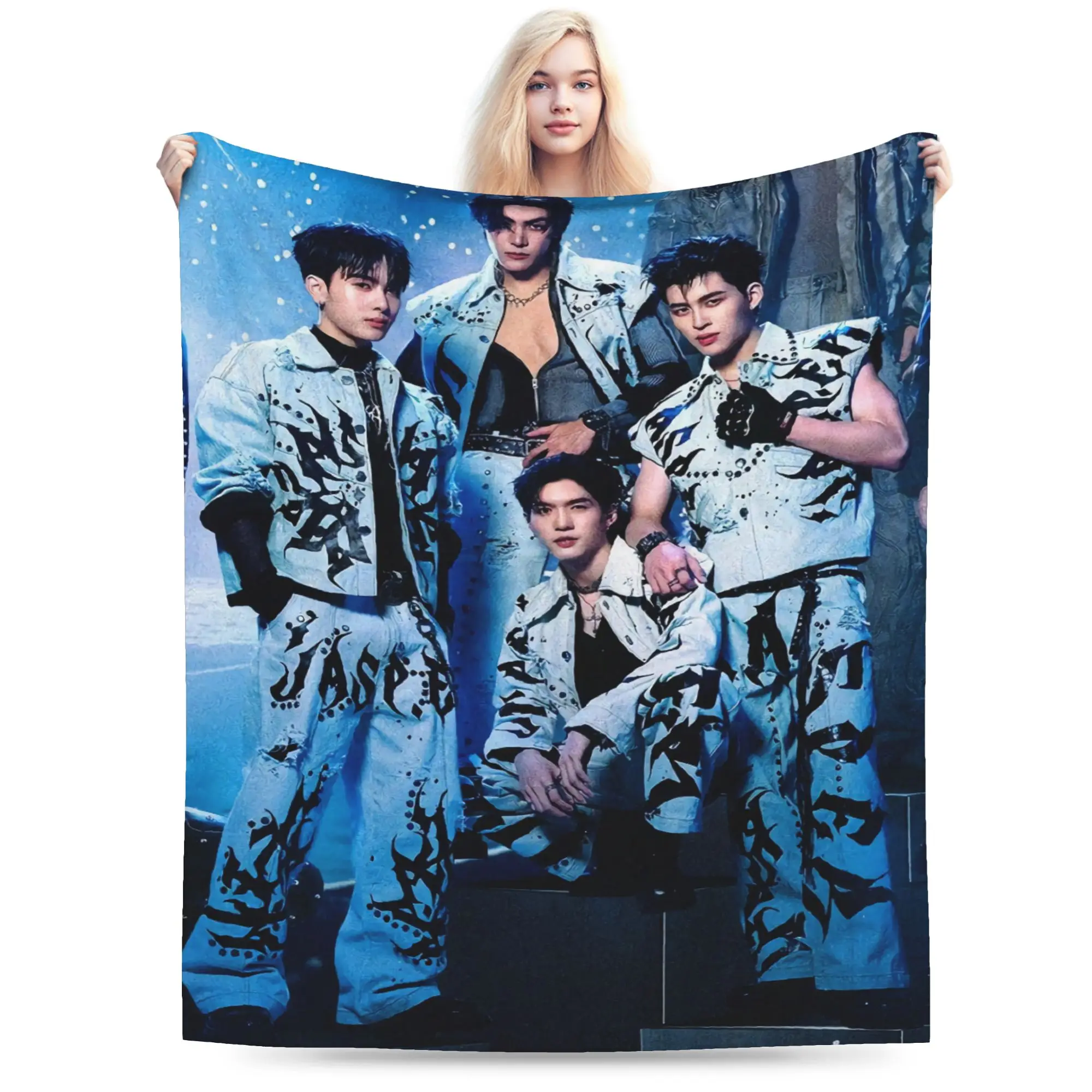 JASP.ER Group Bedding Throws Comfortable Casual Blanket  For Living Room Travel Flannel Bedspread Bed Cover