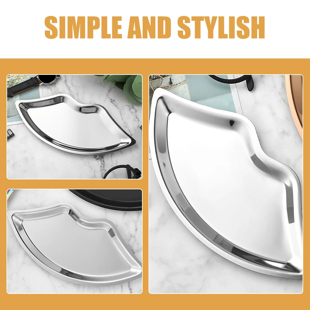 

Stainless Steel Jewelry Tray 24x11cm Silver Key Dish Holder Storage Tray Bathroom Vanity Accessories Ring Earring Plate Metal