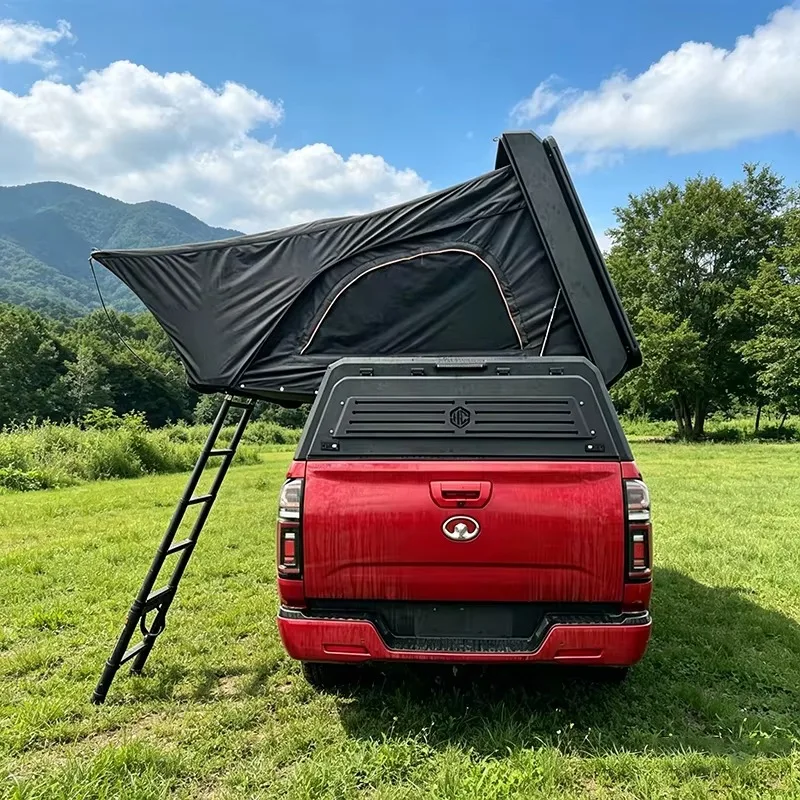 FL Customized 4x4 Pick up Pickup Truck Bed Canopy pop up Tent Hard Sided Tent Waterproof Camper Black Aluminum Truck Canopy