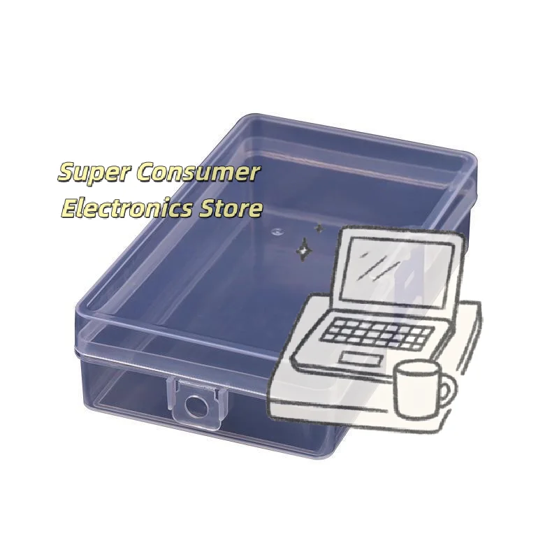 Square Clear Plastic Storage Box Stackable Multi-purpose Organizer for Jewelry Beads Fishing Tackle Small Desktop Items Office