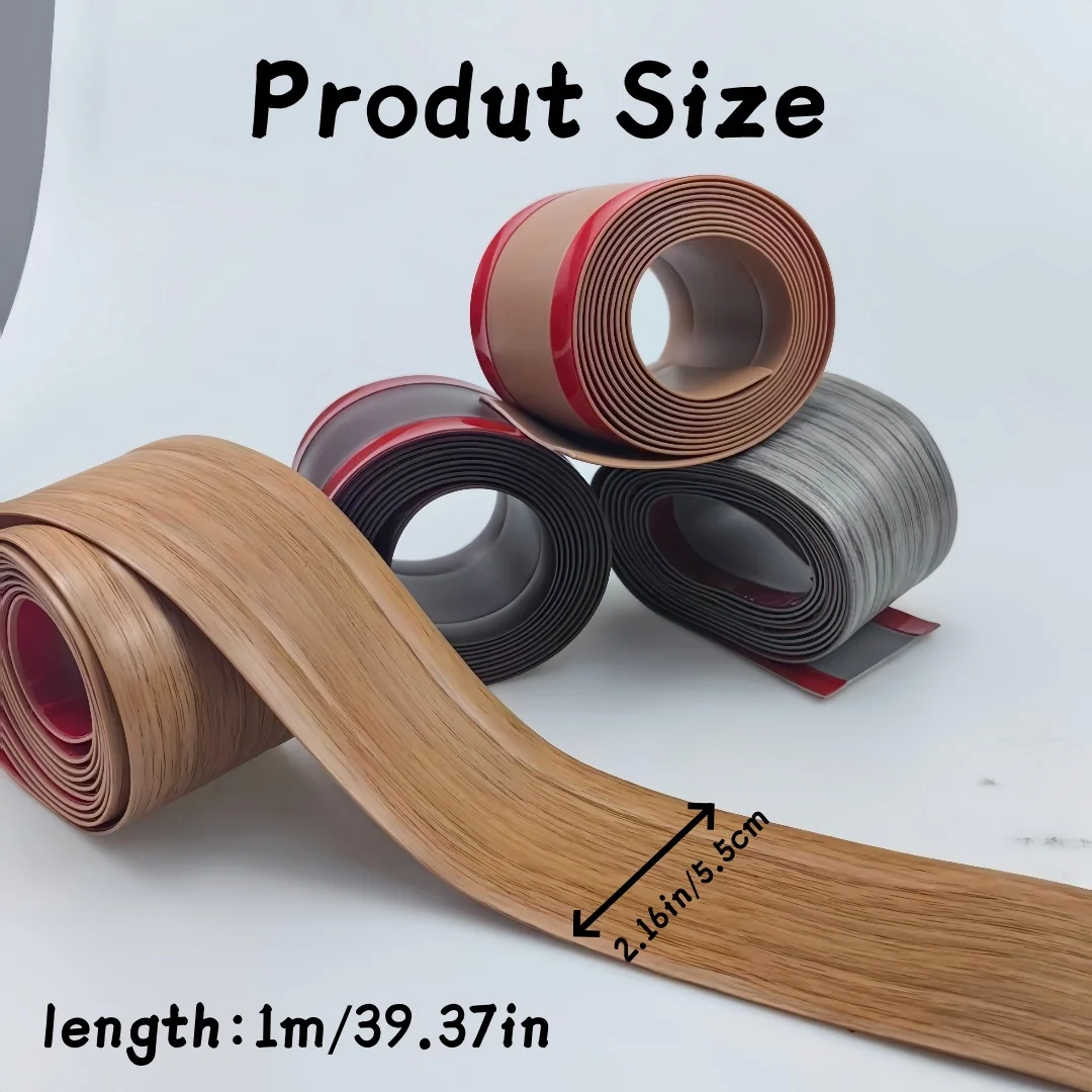 1pc 1m/39.37in  PVC Floor Cable Protector Self Adhesive Wire Cover Flexible Cable Duct Cord Hider For Home Office Desk TV Comput