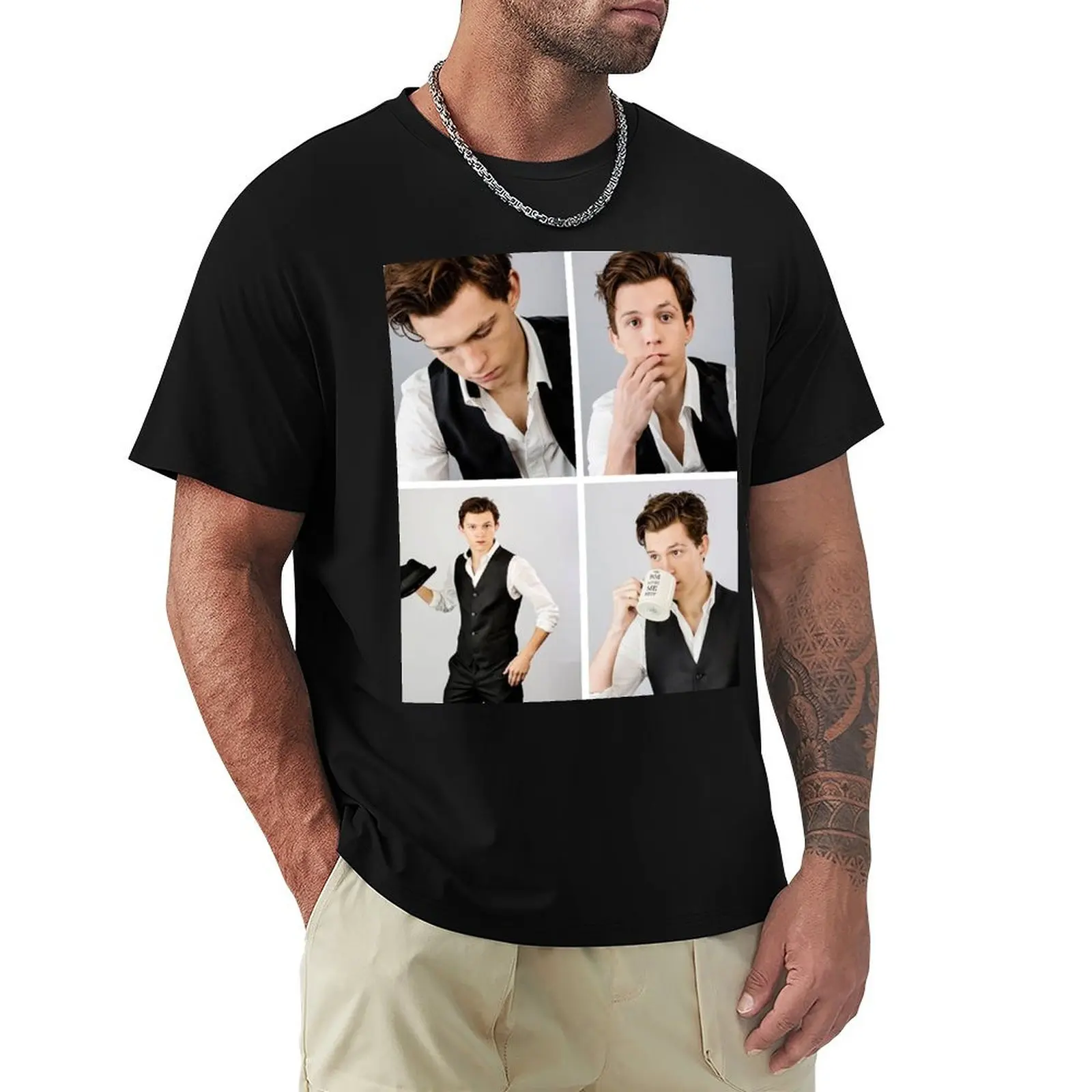 

Tom Holland T-Shirt quick drying oversized t shirt cotton man t-shirts sports fans Men's t-shirt