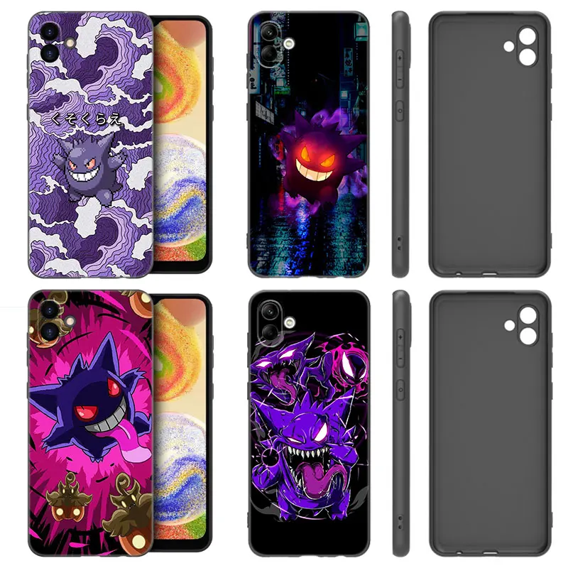 G-Gengar Cute Black Silicone Phone Case For Samsung Galaxy A01 A03 Core A04 E A02 A05 A10 A20 A21 A30 A50 S A6 A8 Plus A7 2018