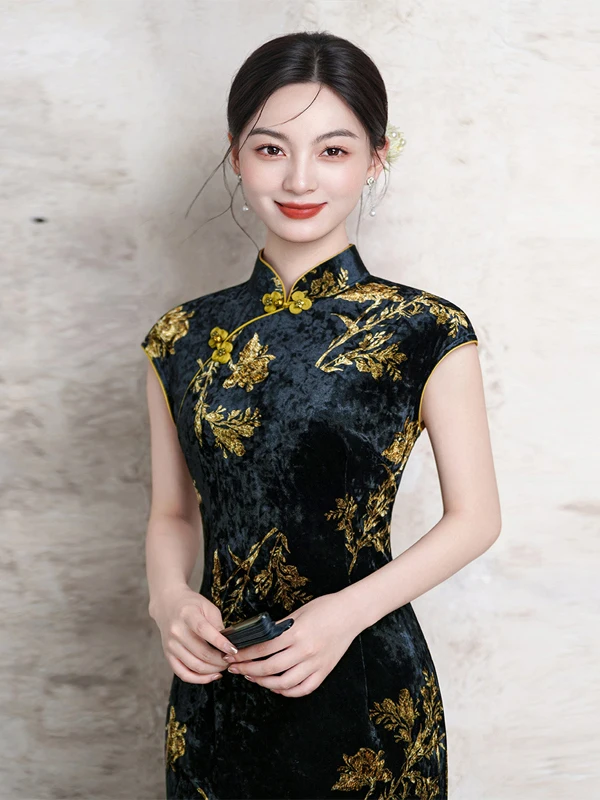 ele-bla-floral-embroidery-dr-oulder-length-sves-chinese-national-sle-daily-wear-warmth-retro-sle