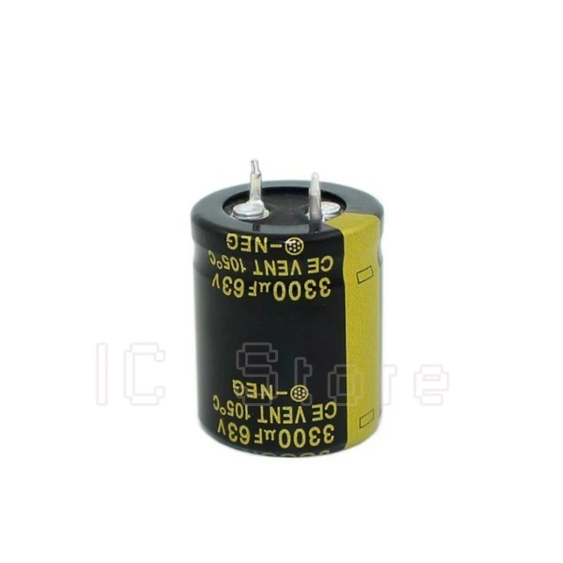 10PCS 63V 3300uf Aluminum Capacitor High Frequency Low ESR 25x30mm 63V3300uf Audio Electrolytic Capacitor Hifi Amplifier 25*30