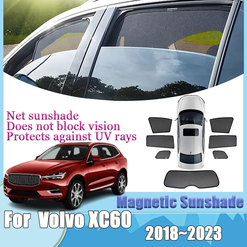 

Magnetic Sunshade For Volvo XC60 2018-2023 UV Protection Shield Window Sunshade Side Visors Windshield Sunshade Auto Accessories