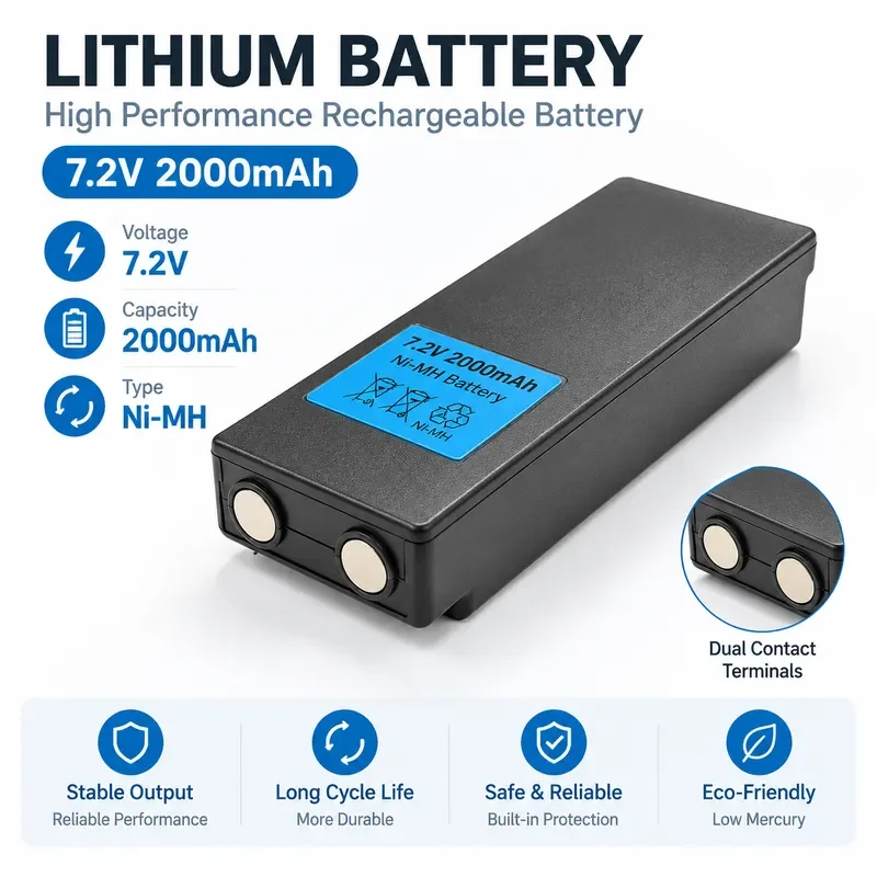 7.2V 2000mAh TYPE 592 590 Battery for Scanreco XCMG Truck Crane Remote Control Replacement Power Pack