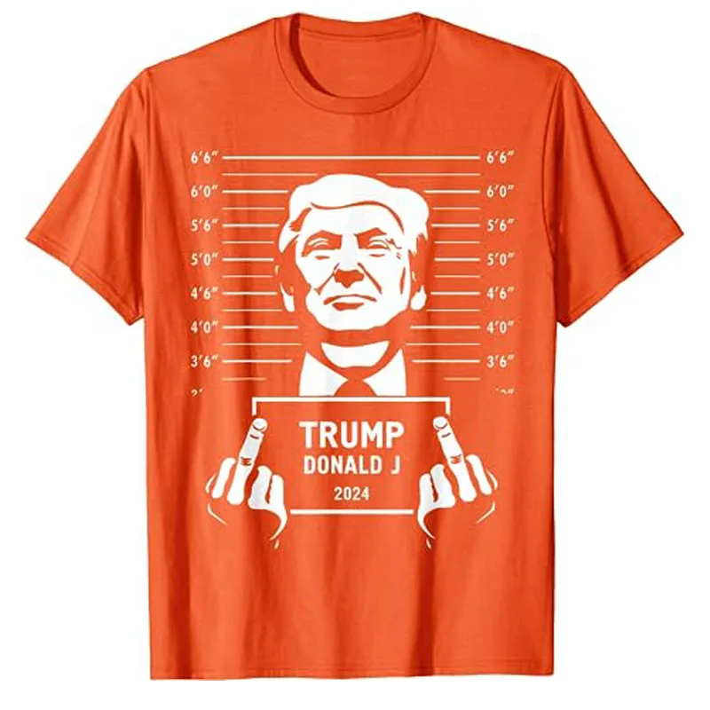 Trump 2024 Mugshot Style Poster T-Shirt Wanted for President 2024 Election Donald Trump Tee Y2k Top Pro-trump Political Apparel