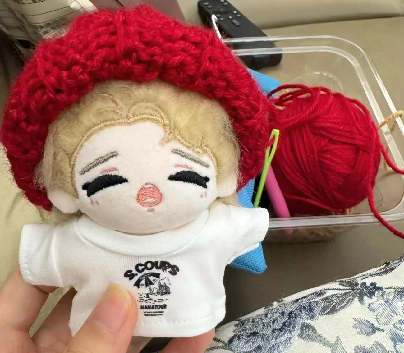 

Stuffed 10cm Anime SEVEN TEEN Choi Seung-cheol Attributes K-pop Starfish Type Body Plush Doll Toy Soft Dress Up Cotton Kid Gift