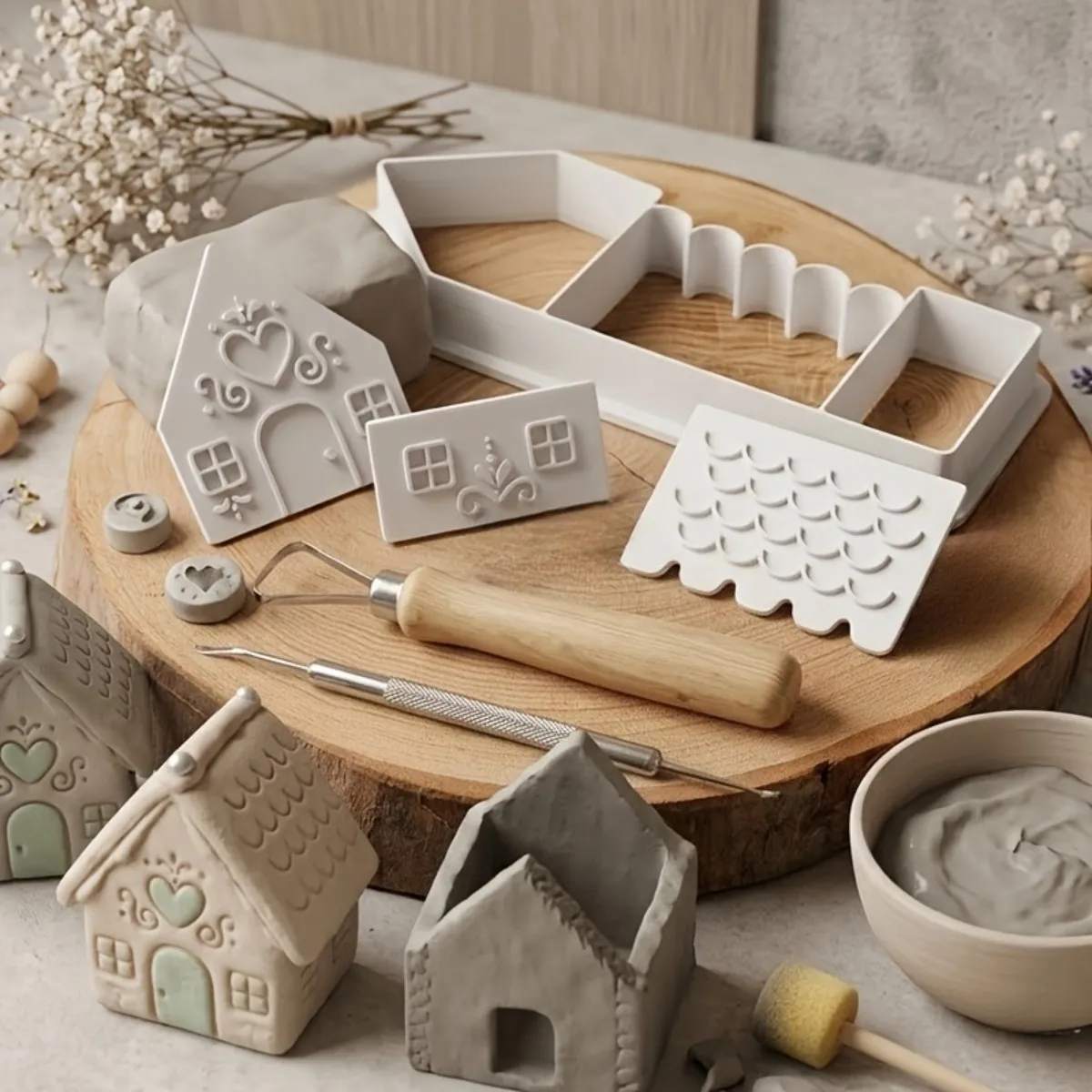 Kleines Hausförmiges Polymer-Ton-Schneidewerkzeug, Mini Kleines Haus Tonformwerkzeug, Geeignet für Polymer-Ton – Detail 4