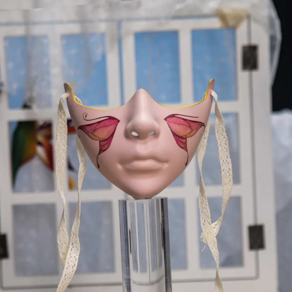 

Маскарадная маска для женщин, винтажная мужская маска для косплея с принтом бабочки на половину лица, карнавальная вечеринка, бальное платье, маска Марди Гра