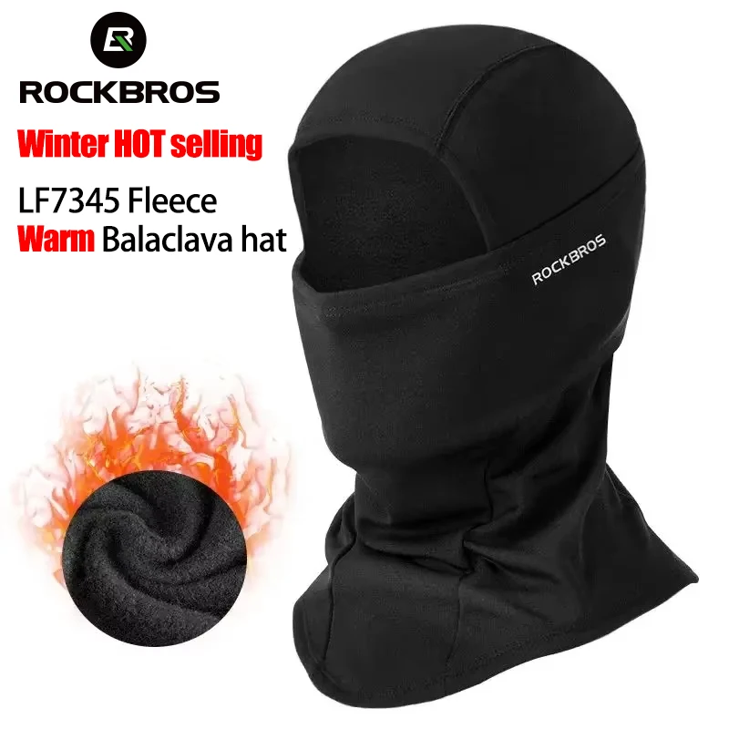 ROCKBROS Winter Cycling Mask Balaclava Hat Breathable High Stretch Outdoor Sports Ski Cycling Scarf Running Training MTB Equip