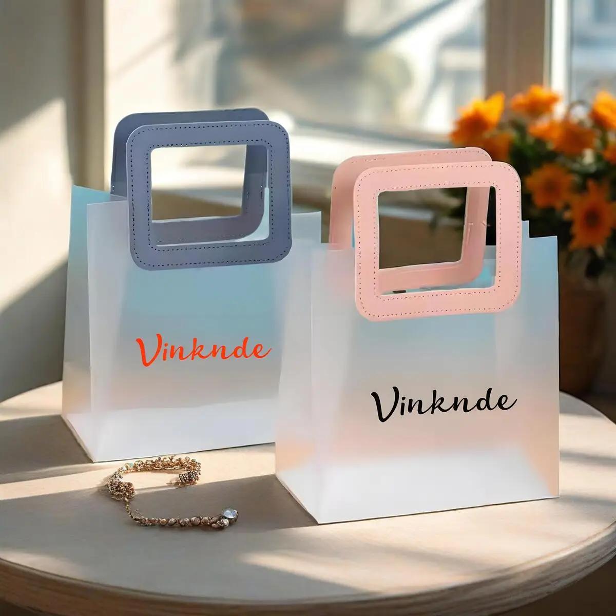 

Набор из 50 прозрачных матовых подарочных пакетов из полипропилена с возможностью персонализации логотипа для Рождества, дней рождения, свадеб, упаковки конфет