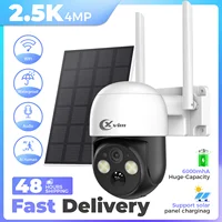XVIM 4MP PTZ Wifi cámara Solar inalámbrica para exteriores batería integrada cámara de videovigilancia Larga modo de reposo Audio bidireccional