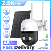 XVIM 4MP PTZ Wifi Wireless Outdoor Solar Camera Built-in Battery Video Surveillance Camera Long Time Standby iCsee Two Way Audio