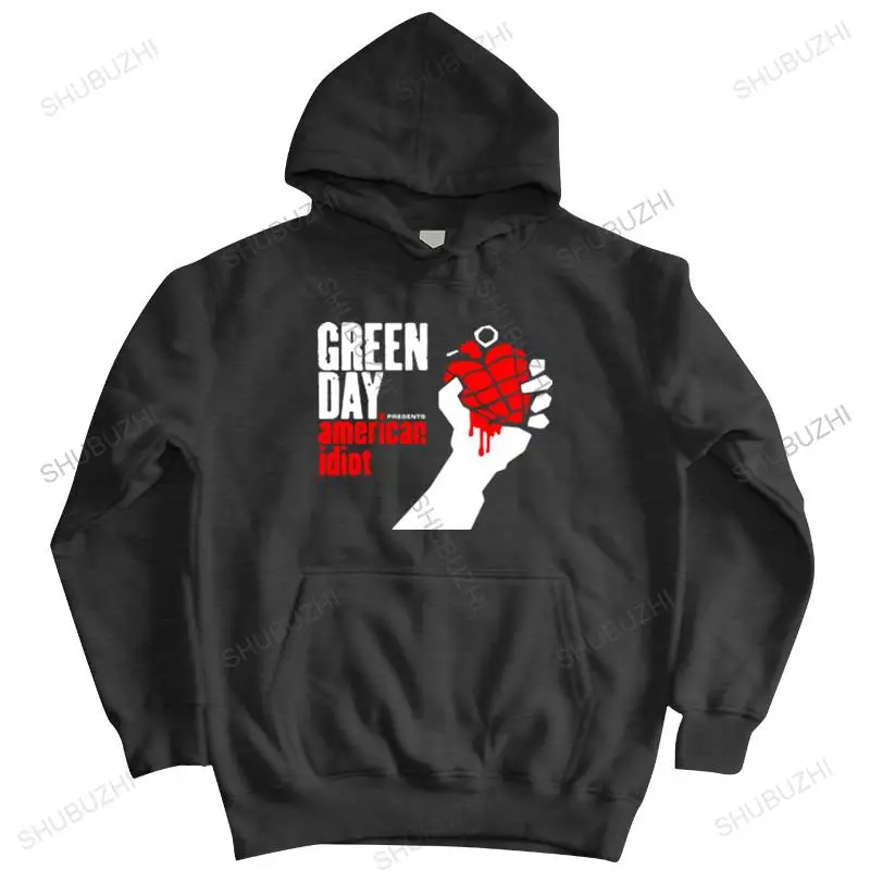 

cotton sweatshirt male hoodies OFFICIAL LICENSED - GREEN DAY - AMERICAN IDIOT zipper PUNK POP ROCK shubuzhi autumn winter zipper