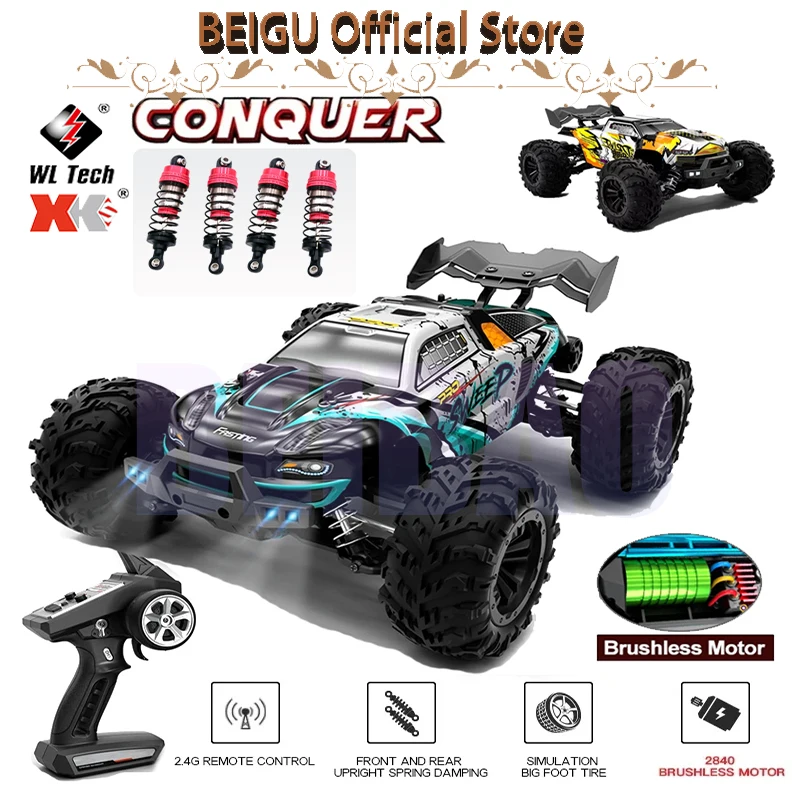 

SCY 1:16 70KM/H OR 50KM/H 4WD RC Car with LED Remote Control Cars High Speed Drift Monster Truck for Kids VS WLtoys 144001 Toys