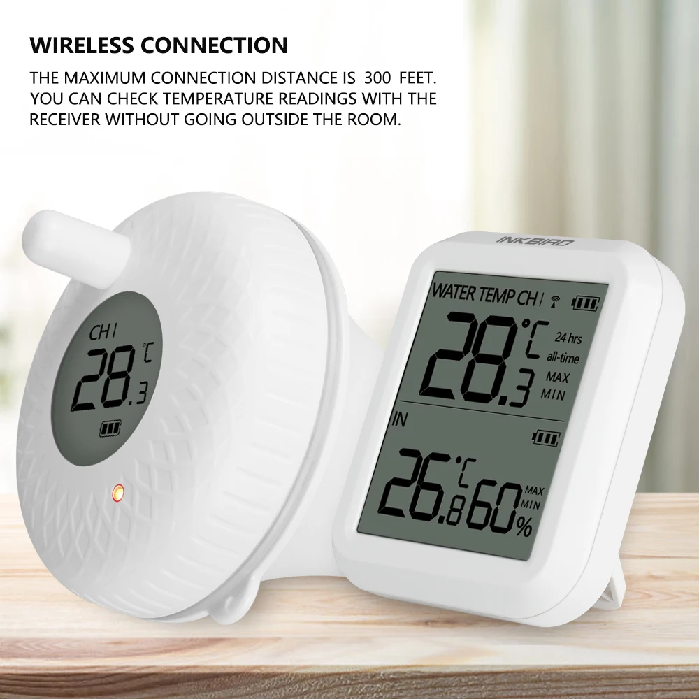 INKBIRD Smart Schwimm Pool Thermometer Indoor Outdoor Wireless Schwimm Thermometer IBS-P01R für Schwimmen Pool Spa Whirlpool – Detail 2