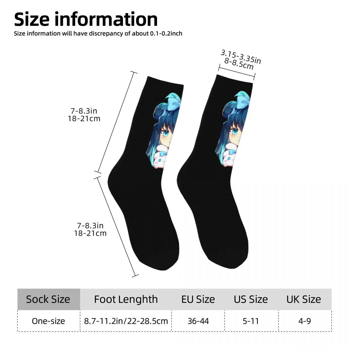 かわいい時崎無一郎靴下原宿高品質ストッキングオールシーズンロングソックスアクセサリー男性用女性用クリスマスギフト