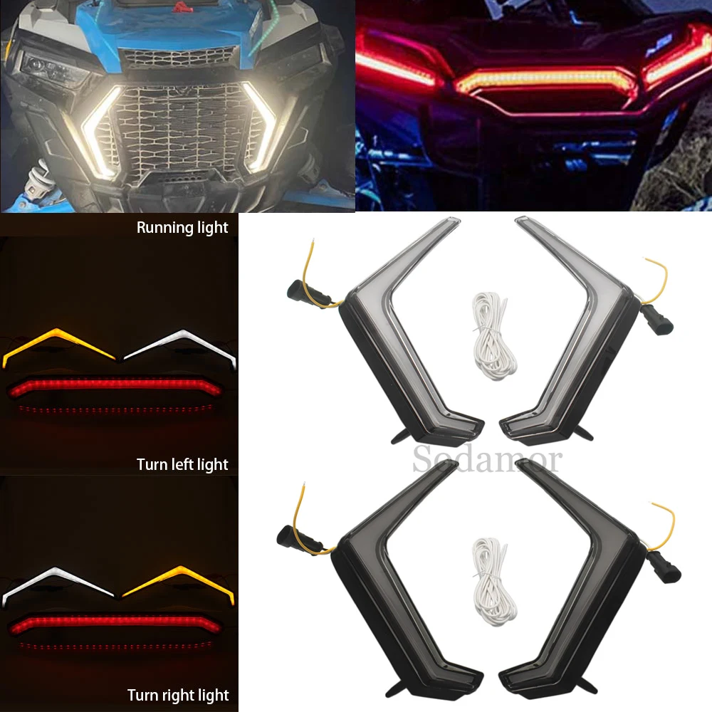 

Для Polaris RZR 2022-2023 RZR XP 4 1000 Sport # 2884053 Автомобильные аксессуары 12 В светодиодный задний центральный задний фонарь Комплект передних фонарей ABS