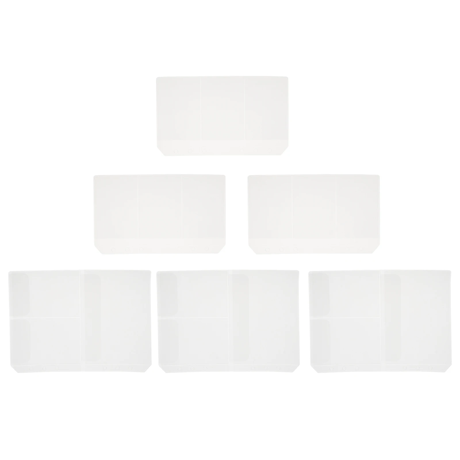 

10 Pcs Zipper Storage Bag Bill Pockets Multi-functional Cards Holders Scalable Loose-leaf Book White
