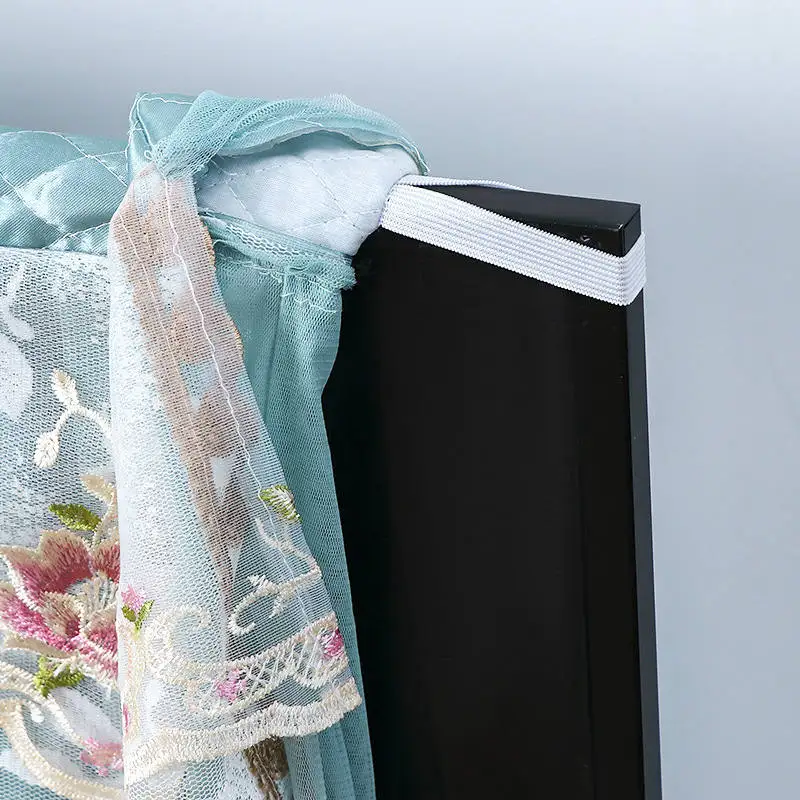 GoodTop LCD TV Cover Lace Hanging TV Dust Cover 55inch Surface Monitor Cover Fashion Protection Living Room Decoration