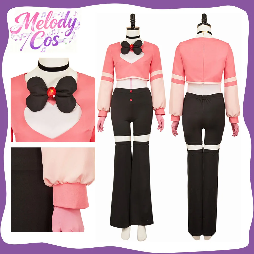 

Костюм ангела для косплея, аниме, маскировка в отеле, женский топ, брюки, перчатки, ожерелье, галстук-бабочка, наряды, карнавальный костюм на Хэллоуин