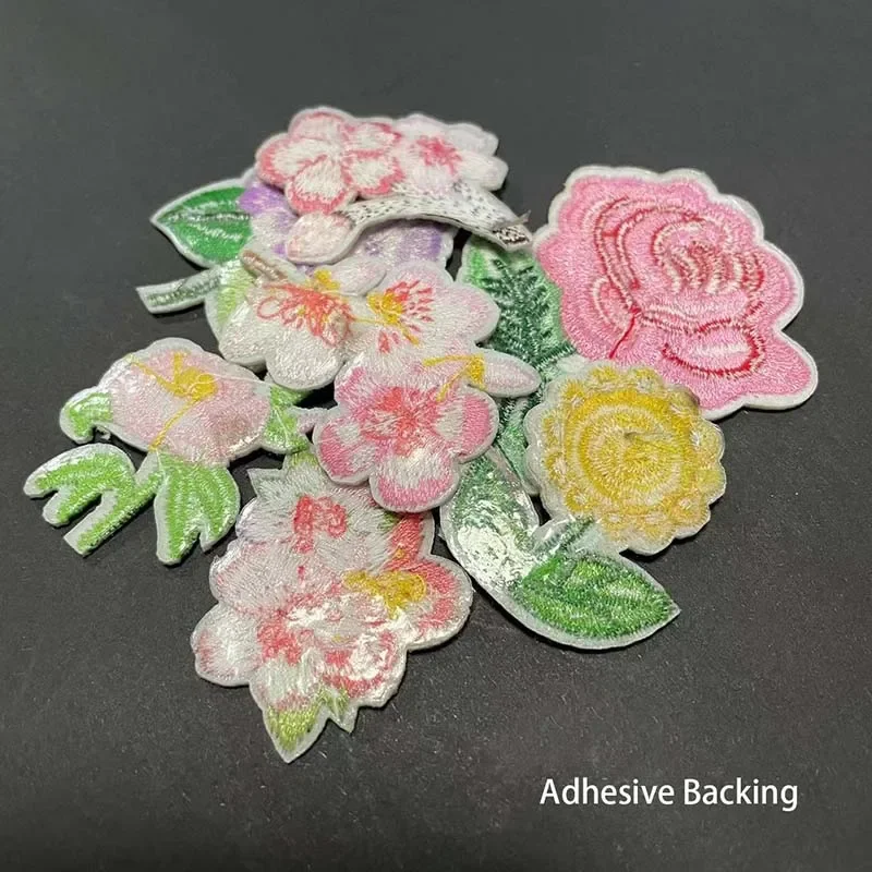 Parches bordados infantiles para planchar – Girasol y rosa - imagen 4