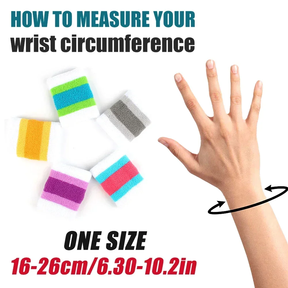 1PCS Sports Wristbands Cotton Sweatband Wrist Sweat Bands for for Men Women,for Tennis, Basketball, Running, Gym, Working Out