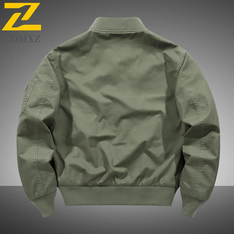 COMXZ New Men Jacket Fashionable Baseball Collar Adventure Windproof Coat Casual Hiking Versatile Lightweight Autumn Outerwear