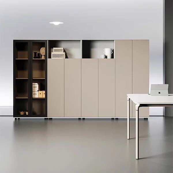 Glass file filing cabinet Office data storage Low cabinet Wall partition cabinet