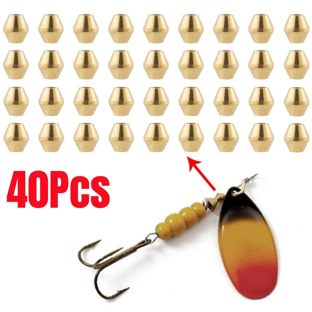 40 قطعة لتقوم بها بنفسك إغراء النحاس الصيد حبة ل مضمنة سبينر الذيل سبينر العين رمادية فاتحة الدوارة الطعم صنع المياه العذبة باس سمك السلمون المرقط جثم