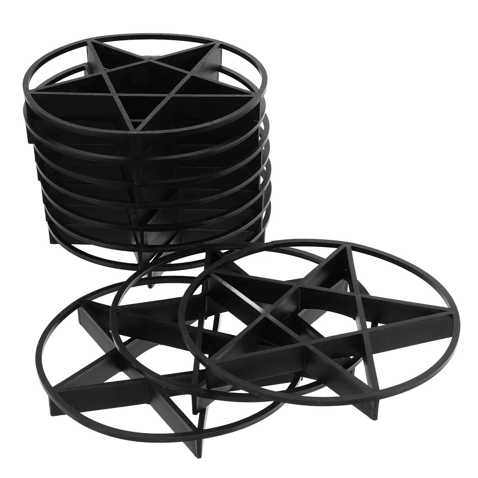 10pcs Flower Pot Raising Base Ventilated Planter Riser Water Resistant Stable Support Plant Stand Outdoor Black