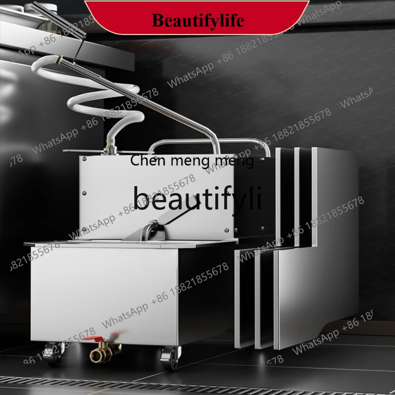 

AB02 Коммерческое небольшое фильтрующее оборудование для гамбургеров Фритюрница большой емкости Масляный фильтр с возвратом