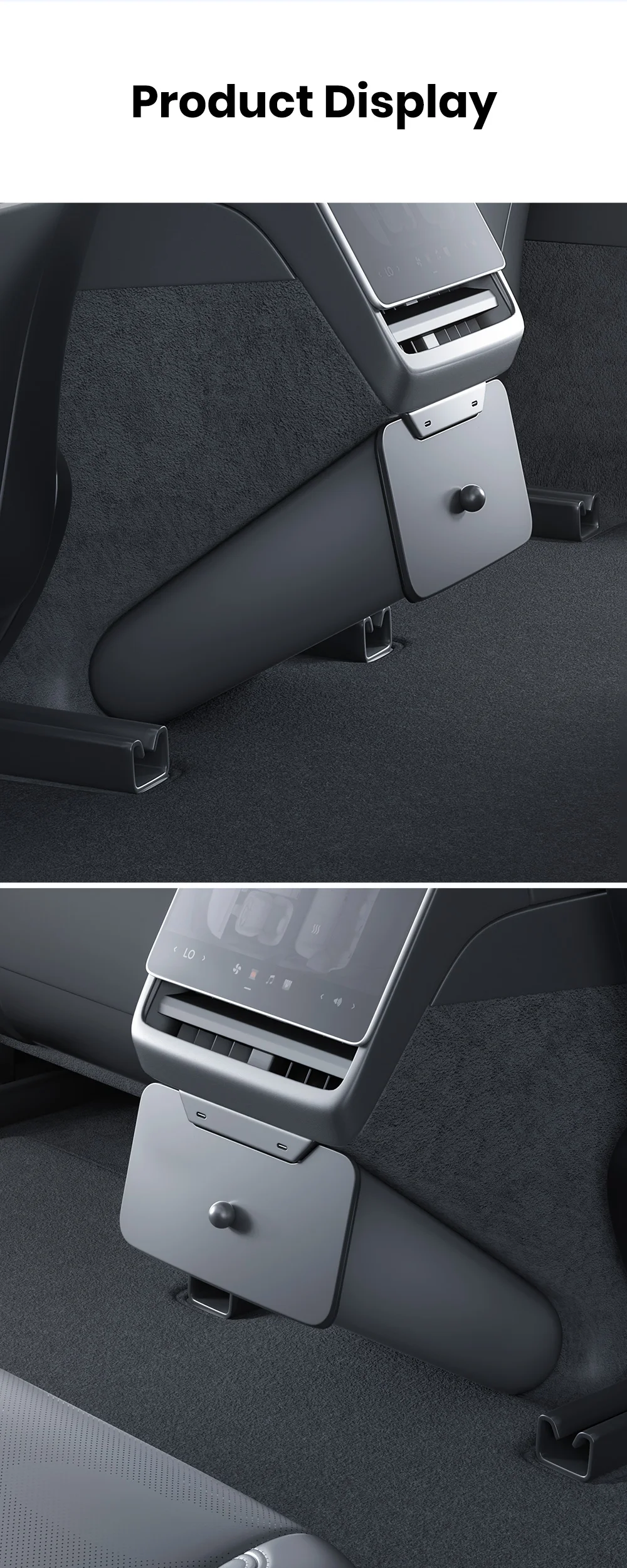 YZ Für Tesla Model 3 Y Highland Juniper Rücksitz-Mülleimer Magnetische Heck-Aufbewahrungsbox Abfalleimer Organizer 2026 Auto-Zubehör – Detail 12