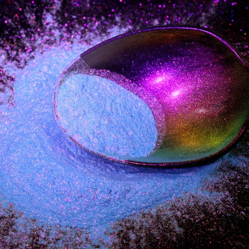 Polvo Aurora que cambia de Color para uñas, polvo de neón iridiscente, adecuado para manualidades DIY, arte en resina y colorear moldes