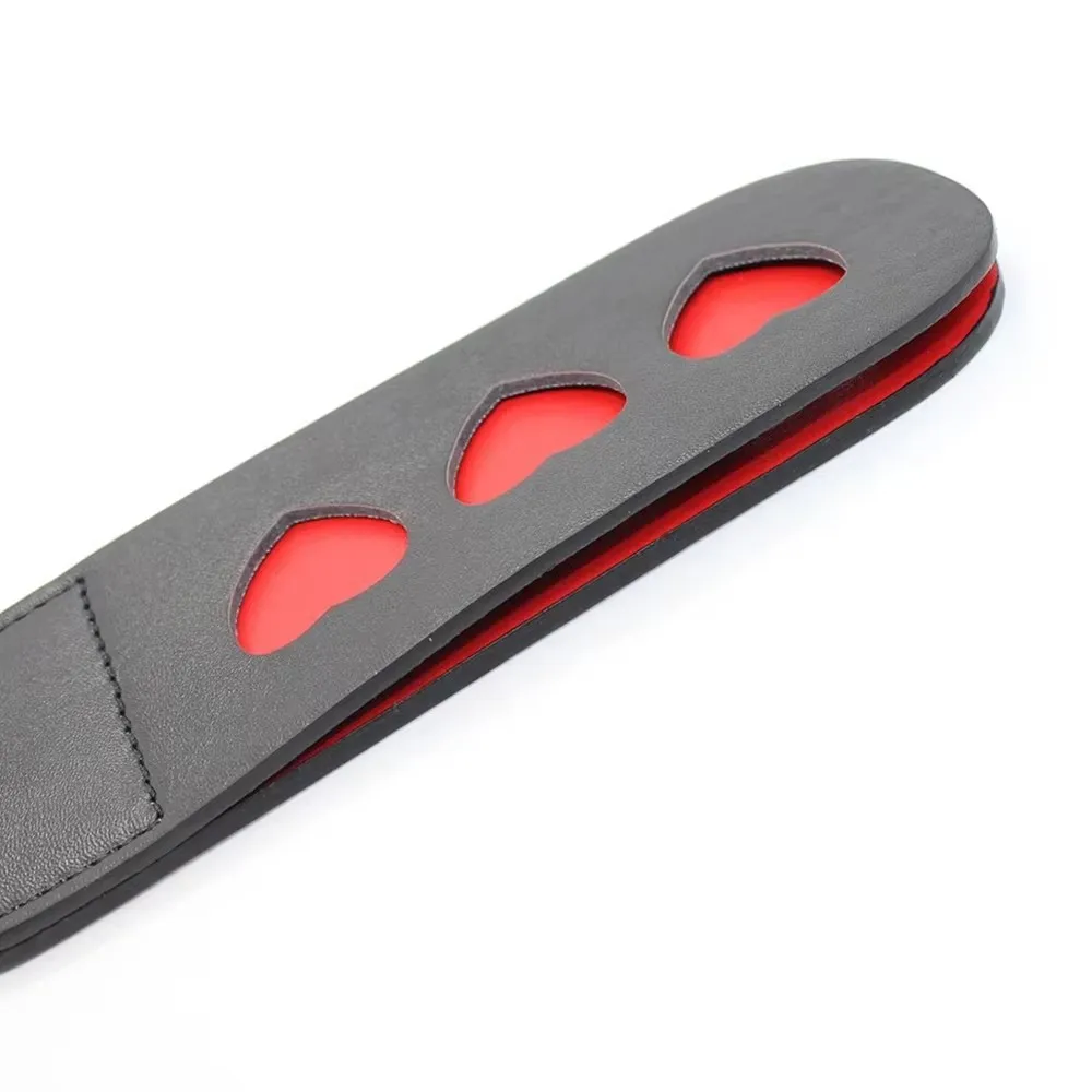 Весло из искусственной кожи 46 см, многослойное весло ручной работы в форме сердца, роскошный укороченный конский хлыст из искусственной кожи