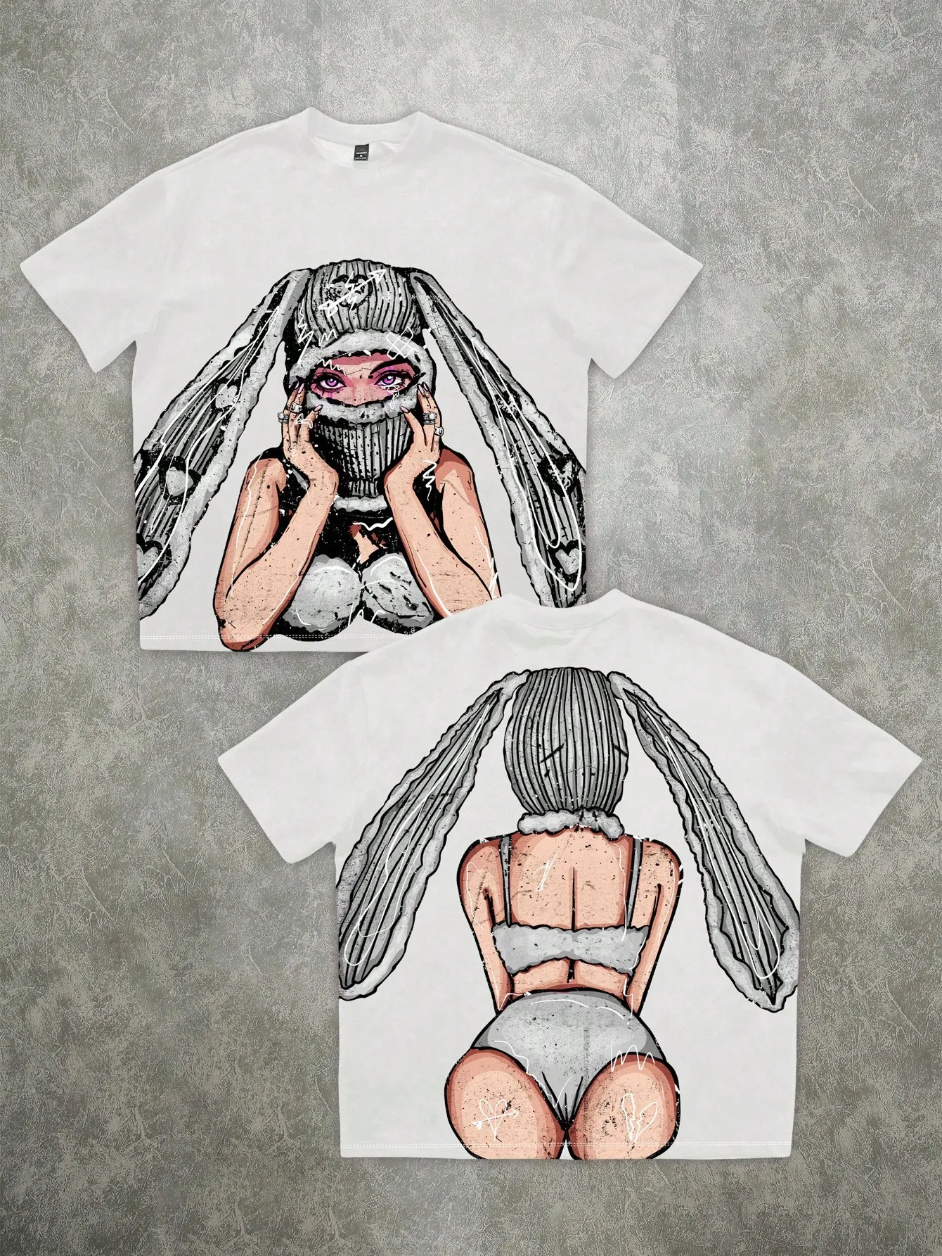 تي شيرت عتيق 2000s مثير للفتيات مطبوع بأكمام قصيرة تي شيرت صيفي للرجال والنساء موضة ريترو Y2K تي شيرت غير رسمي Harajuku ملابس الشارع الشهير تي شيرت