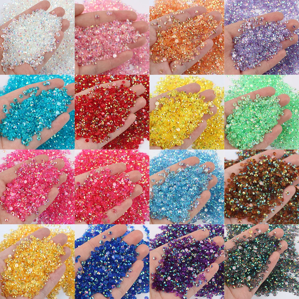 Wholesale Bulk Jelly AB Resin Rhinestones Non Hotfix Rhinestone Craft Supplies Crystal for Bottles Mugs Tumbler