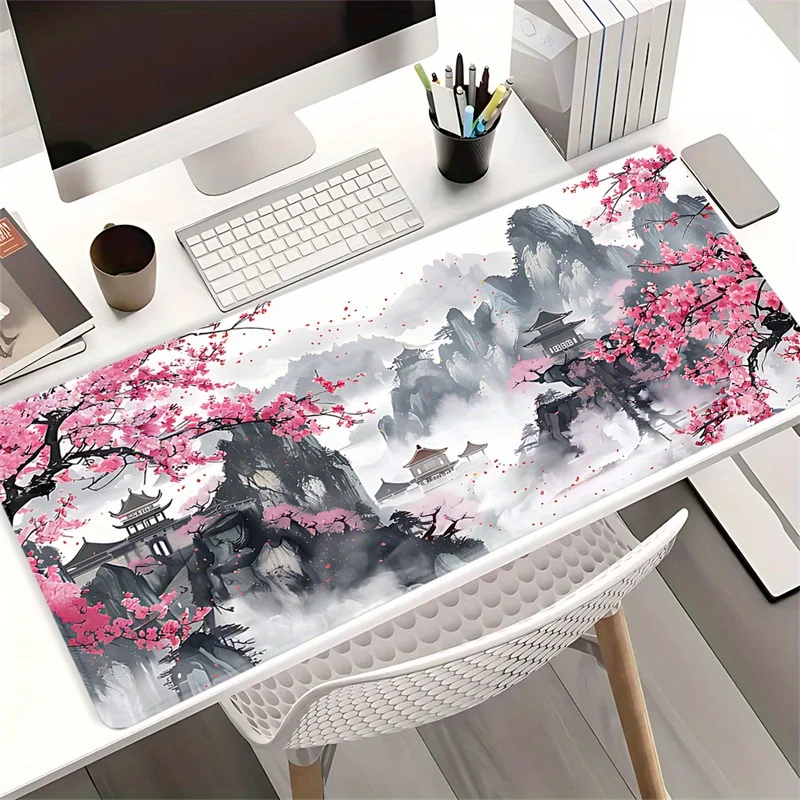 

XXL Japanese Sakura DIY Gaming Computer PC Mouse Pads Desk Accessories Endless Gamer Desktop Accessories Anti-Slip Desktop mats