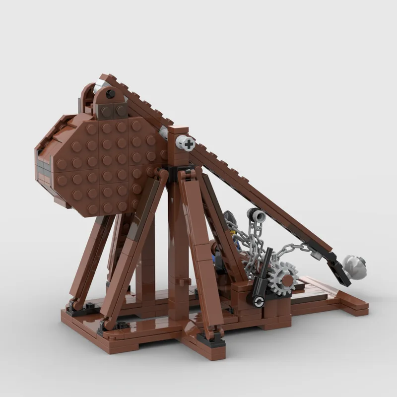 Moc medieval catapulta bloco de construção quebra-cabeça montagem menino monta criativamente crianças tijolos brinquedo modelo