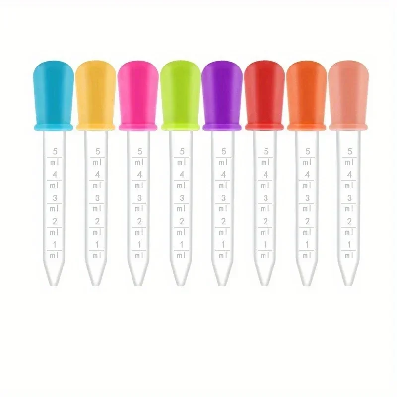 2pcs,Pipettes Transfer Eyedropper with Bulb Tip for Candy Oil Kitchen Gummy Making - Multiple Colors Liquid Droppers