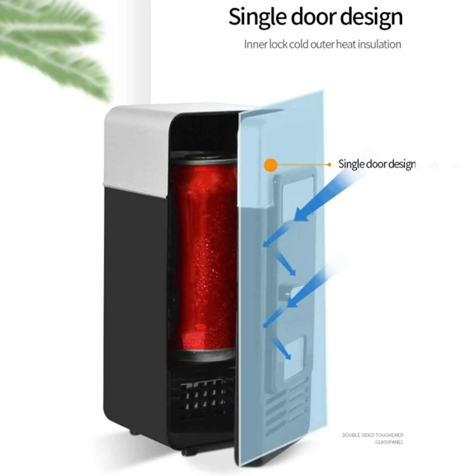 Portable Refrigerator Small Car Fridge USB Personal Fridge Drink Can Cooler Compact Plug-in Appliance Cooler Warmer Equipment