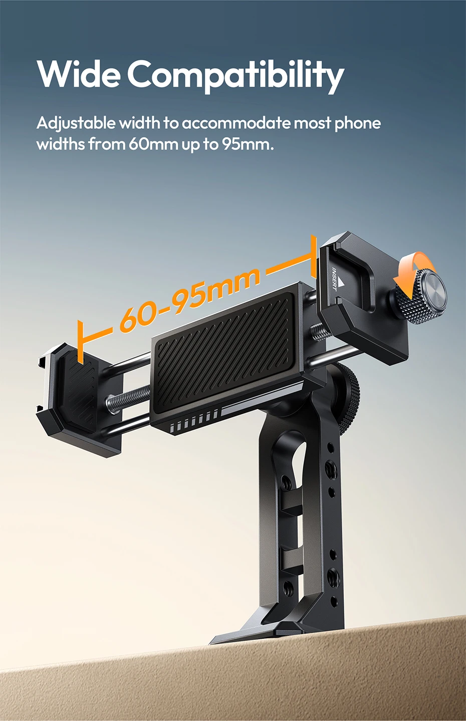 Ulanzi MA53 Arca Swiss Telefonhalterung mit Kugelkopf 360° ° Rotations-Handyhalter aus Metall für Fotografie, Livestreaming, Vlog-Aufzeichnung – Detail 8