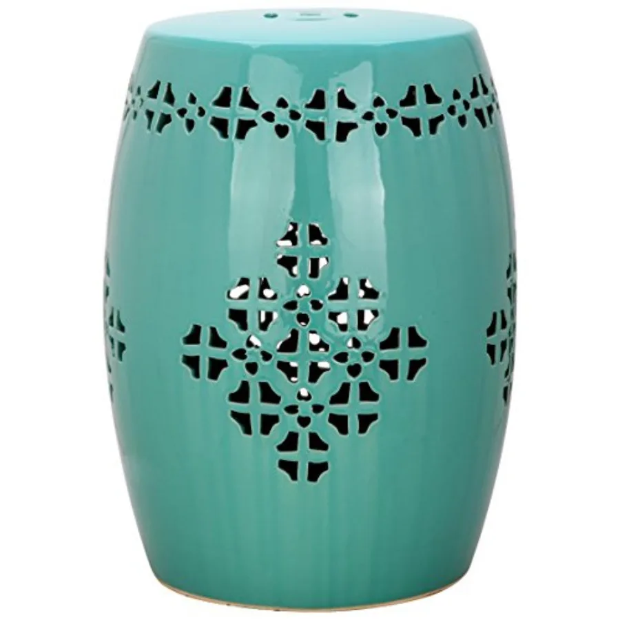 

Quatrefoil Ceramic Decorative Garden Stool
