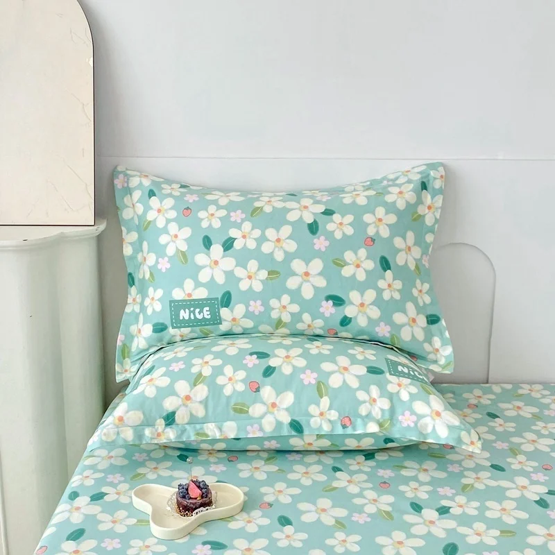 100% Cotton Pillow Cover Set Soft Comfortable Pillowcases for Adult Student, Home Decoration