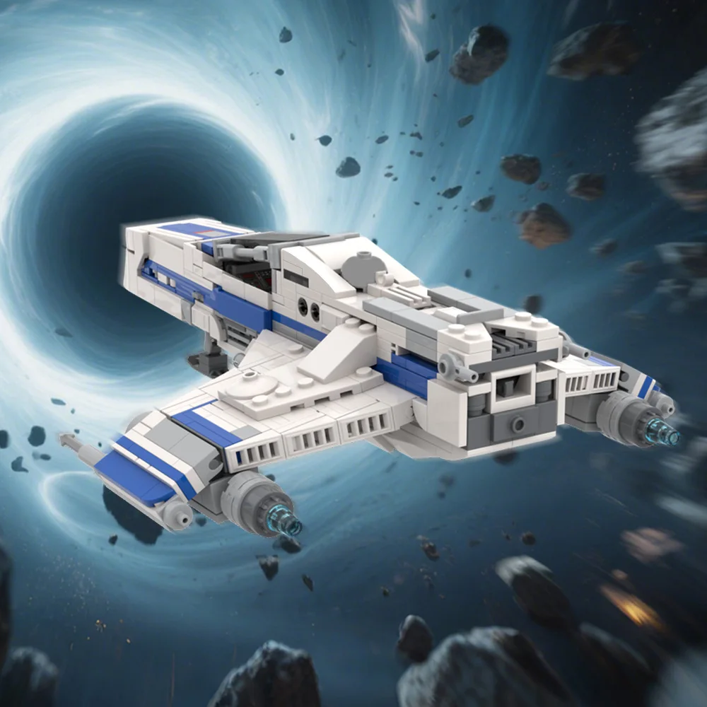 Gobricks MOC Space Series E WING Fighters Building Blocks ชุดภาพยนตร์เครื่องบินทหารอิฐ DIY ประกอบของเล่นเด็กของขวัญ