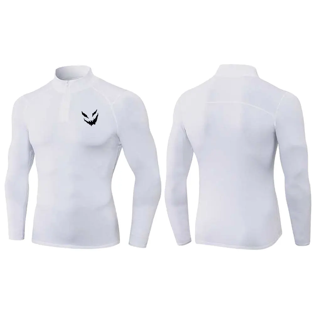 Turtleneck Shirt Mens Running Compression T-Shirt Short Sleeve Sport Tees Gym Fitness Sweatshirt Jogging Tracksuit Homme Tops 4