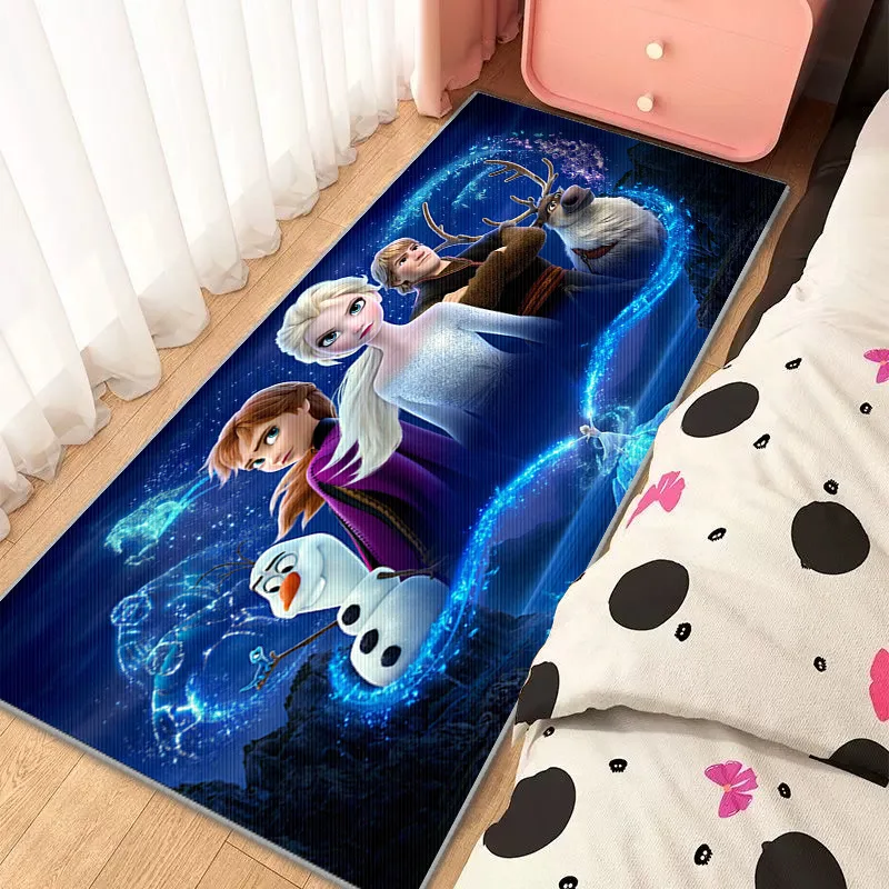 

Disney Cartoon Frozen Elsa Princess Family Creative Rug Cute Anime Girl Bedroom Decoration Floor Mat Anti Slip Carpet