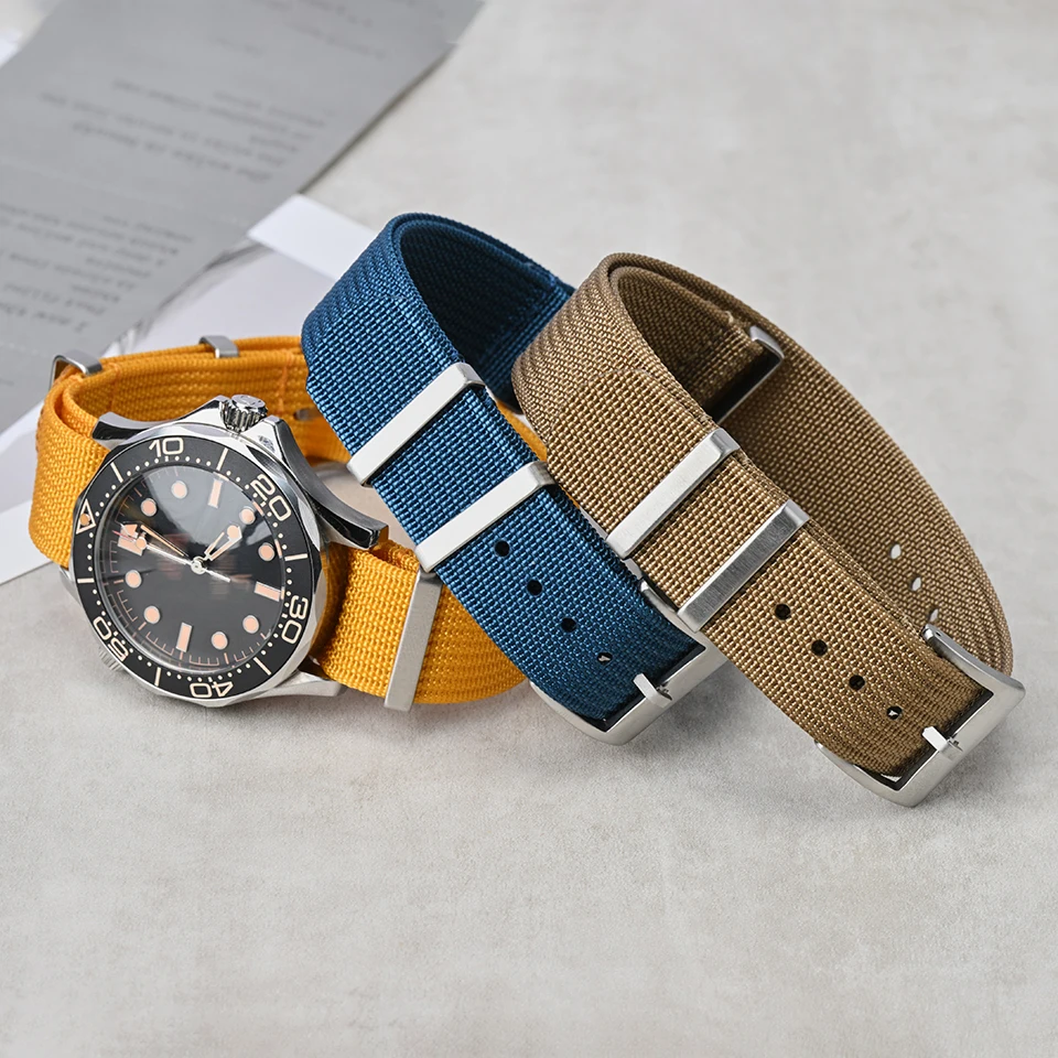 Army Military Watch Band 18mm 20mm 22mm Ribbed Nylon Watch Strap Men Wristband For Swatch Omega For Rolex Seiko Moonswatch image 3